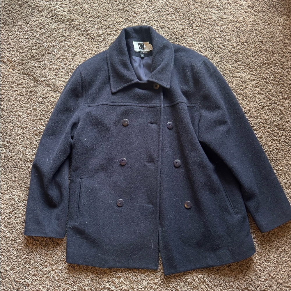 Kristen Blake Classic Black Peacoat